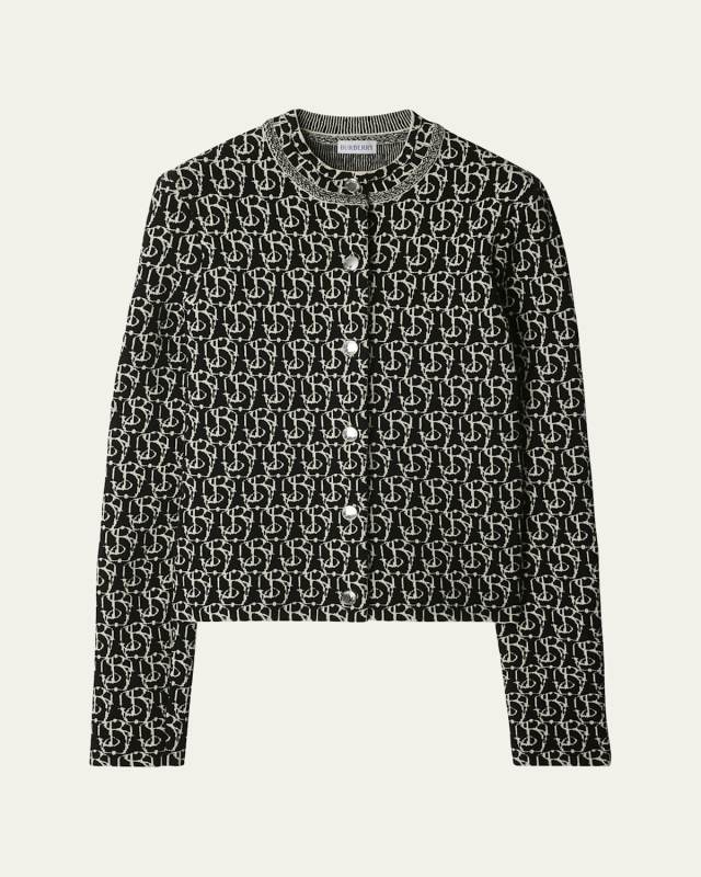 B Shield Wool Cardigan